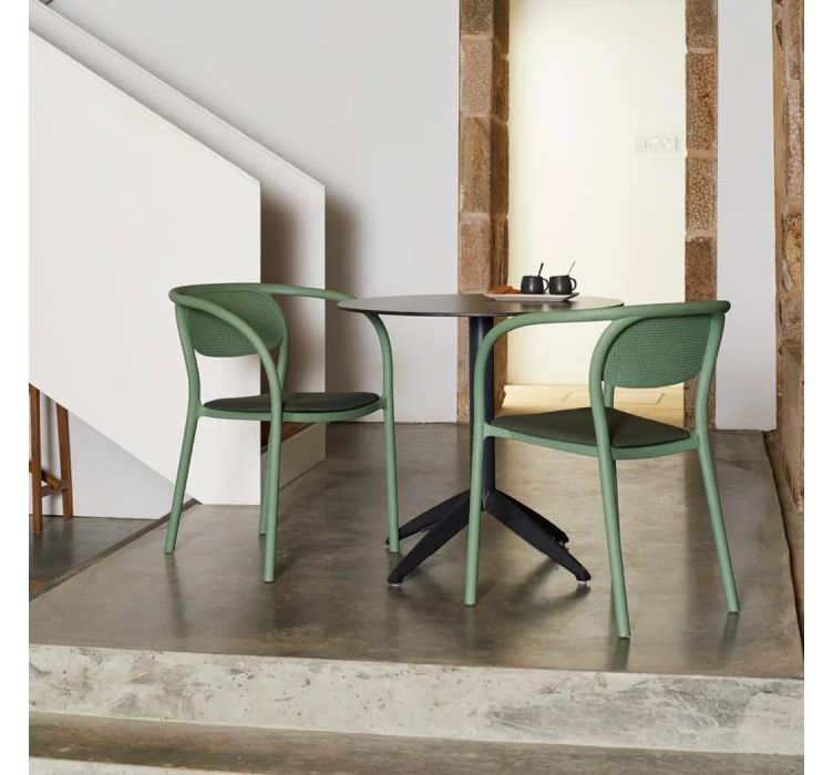 Стол QUATRO FOLD ø 70 WHITE-WHITE4